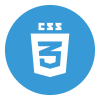 [CITYPNG.COM]HD CSS3 Round Logo Icon Transparent PNG - 7000x7000